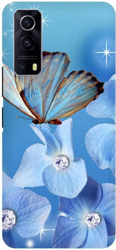 THE NARAYANA COLLECTIONS Back Cover for IQOO Z3- V2073A-TITLI,BUTTER,FLY,NEW,CUTE  (Multicolor, Hard Case, Pack of: 1)