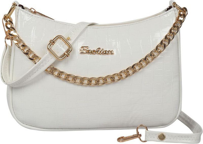 Girls White Messenger Bag