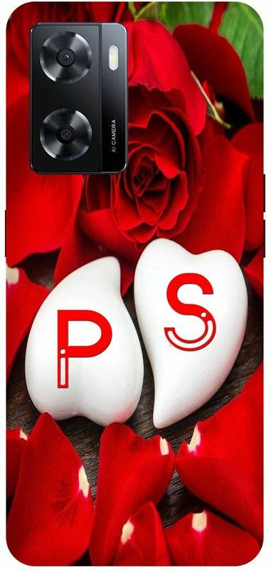 Dimora Back Cover for OPPO A57, P LOVES S NAME P NAME S LETTER ALPHABET P LOVE S NAME  (Red, Hard Case, Pack of: 1)