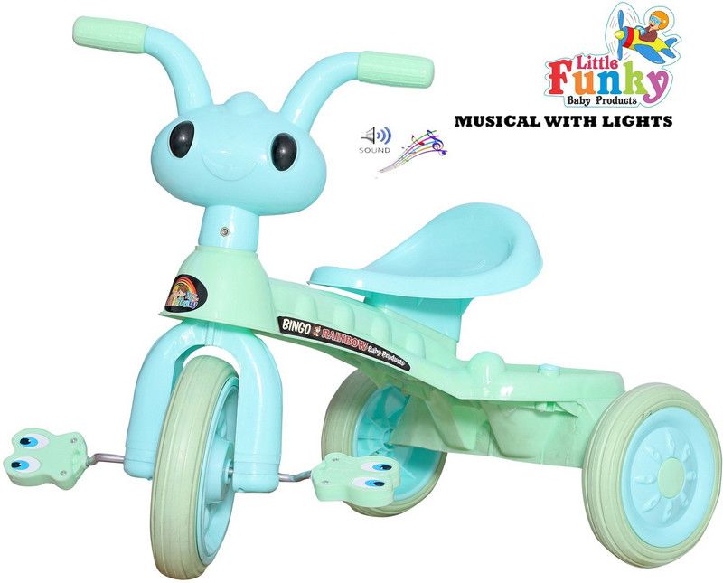 Little Funky Bingo Pedal Rideon Tricycle For Kids (2-5 Years) Rideons & Wagons Non Battery Operated Ride On  (Green)