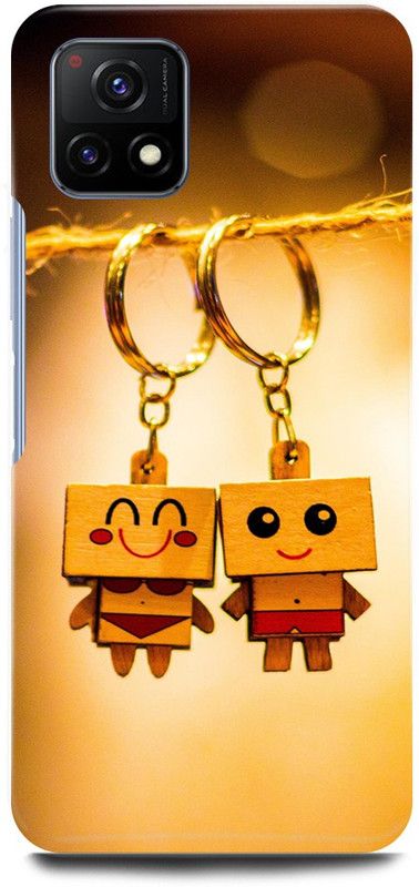play fast Back Cover for Vivo Y72 5G, V2060 KEY, CHAIN, COUPLE, LOVE  (Gold, Hard Case)