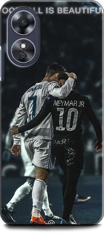 WallCraft Back Cover for OPPO A17, CPH2477 RONALDO, NEYMAR, FOOTBALL IS BEAUTIFUL, SPORTS  (Multicolor, Dual Protection, Pack of: 1)