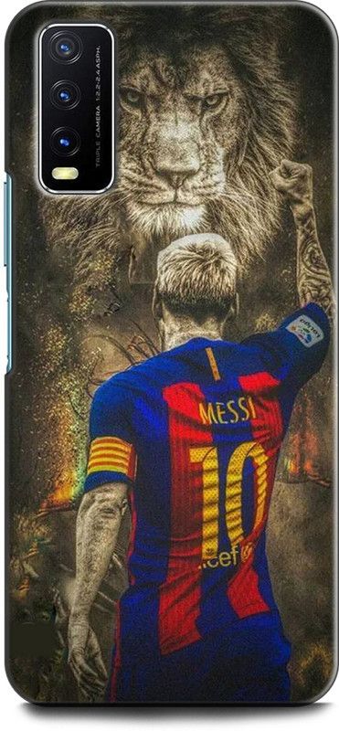 Dronk Back Cover for Vivo Y20i, V2027 LIONEL, MESSI, 10, FOOTBALL, PLAYER  (Multicolor, Dual Protection, Pack of: 1)