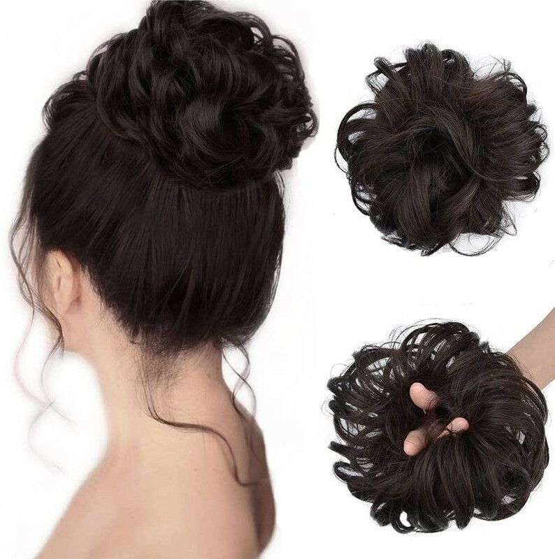 Chronex 1PCS Messy Bun Extension With Elastic Band Synthetic Nylon Scrunchies Hair Extension