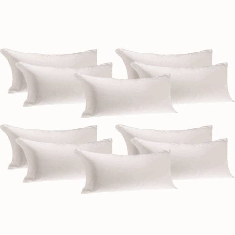 Royale Polyester Fibre INDIAN Bed/Sleeping Pillow Pack of 10  (WHIRE)
