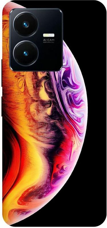 Bluvver Back Cover for Bluvver Back Cover For vivo Y22, Vivo V2207, I Phone,Wall,World,Dark,Blue,Earth  (Multicolor, Shock Proof, Pack of: 1)