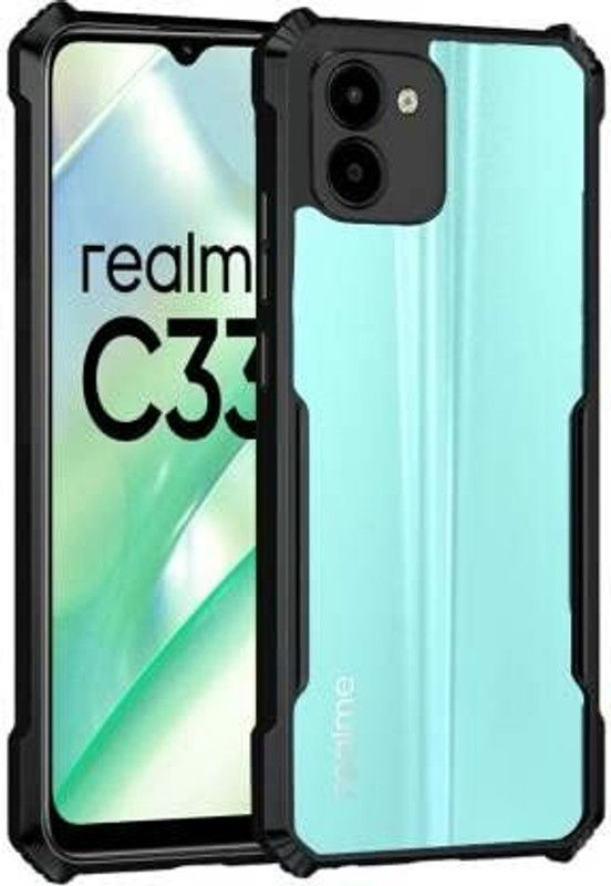 Sendrata Back Cover for Realme C33  (Black, Pack of: 1)