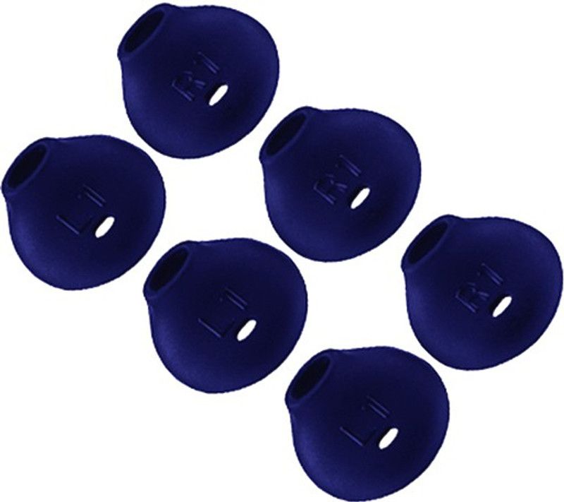 qweezer 6 pcs (3 Pair) level u ear buds,soft silicone eartips,ear buds cover In The Ear Headphone Cushion  (Pack of 6, Blue)
