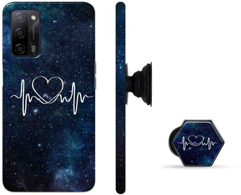 ChicShell Back Cover for Oppo A53s, Oppo A16, Oppo A55  (Blue, Cases with Holder, Pack of: 2)