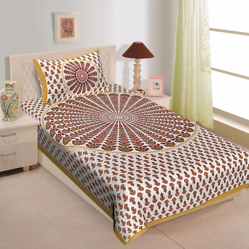 Cotton Printed for Men & Women  (Beige)