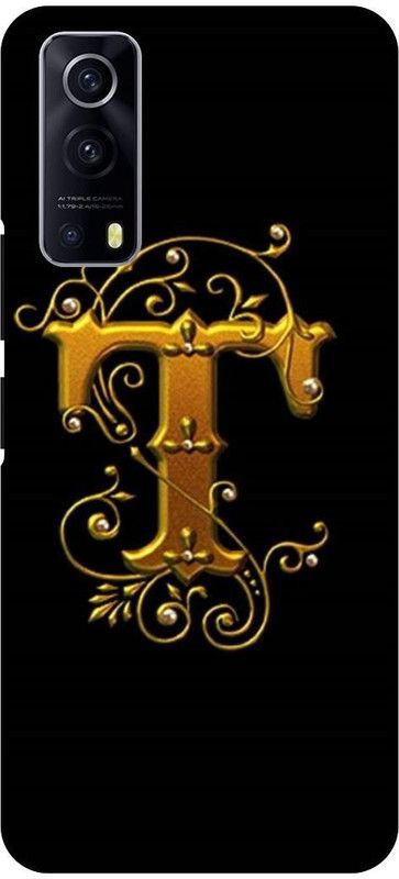 THE NARAYANA COLLECTIONS Back Cover for IQOO Z3- V2073A-T,LOVE,NAME,ALPHABET,GOLDEN  (Multicolor, Hard Case, Pack of: 1)
