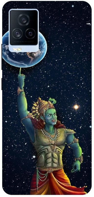 THE NARAYANA COLLECTIONS Back Cover for IQOO 7- V2049A-KRISHNA,SHYAM,KANAHIYA,KARSHNA  (Multicolor, Hard Case, Pack of: 1)