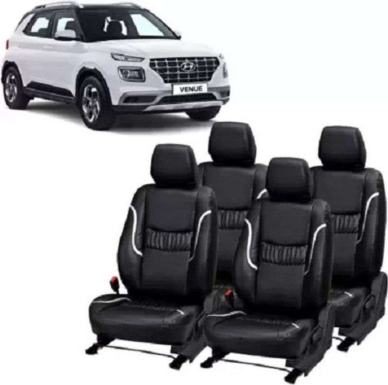 autodesign PU Leather Car Seat Cover For Hyundai Venue  (Front Detachable Headrest, Mono Back Seat, Without Back Seat Arm Rest, 5 Seater, 2 Back Seat Head Rests)