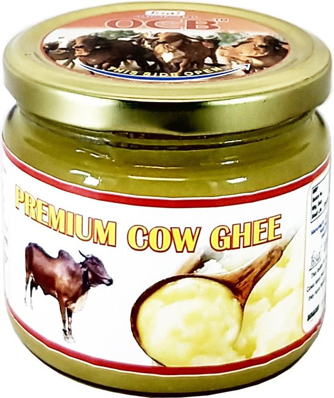 OCB PREMIUM COW GHEE Vedica Ghee Pure A2 Cow Ghee, Cream Based Natural and Pure Ghee 250 g Glass Bottle