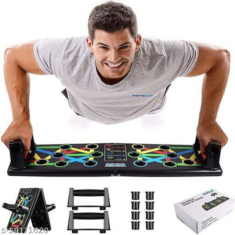 pristyn care Multi-Functional Pushup Bars | Targeting – Chest, Shoulders, Back, Triceps Push-up Bar  (Multicolor)