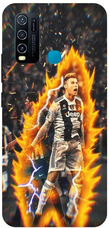 THE NARAYANA COLLECTIONS Back Cover for VIVO Y30- 1938-RONALDO,FOOTBALL,GAME,SPORTS  (Multicolor, Hard Case, Pack of: 1)
