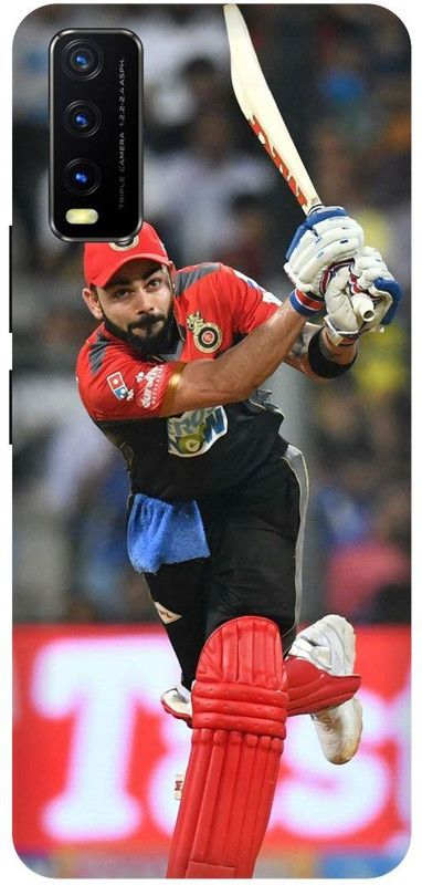 DBR SAFE Back Cover for vivo Y20, V2029, VIRAT, KOHLI, INDIAN, PLAYER, RCB  (Red, Hard Case, Pack of: 1)