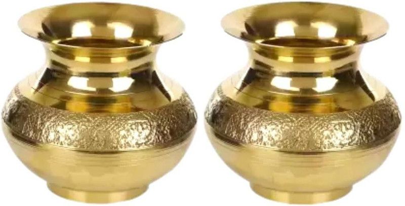 MITTRA Brass Lota Kalash/ Pooja Lota(Pitcher), Drinkware Brass Kalash  (Gold)
