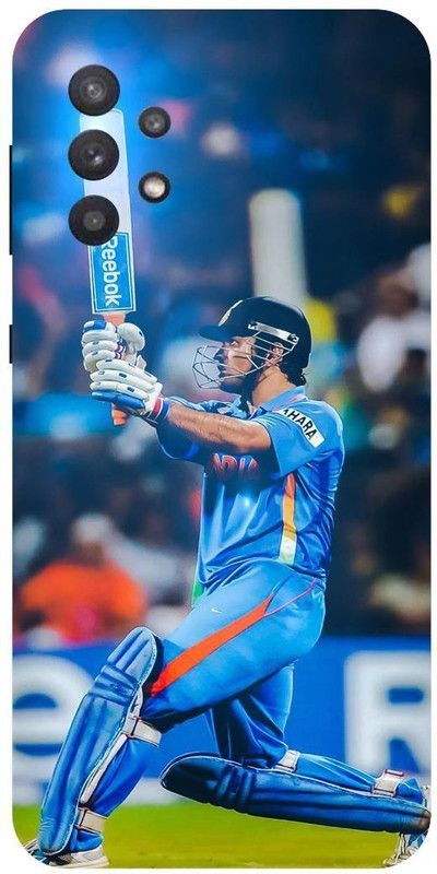 THE NARAYANA COLLECTIONS Back Cover for SAMSUNG GALAXY A32-CAPTAIN,MSD,DHONI,CSK,INDIAN  (Multicolor, Hard Case, Pack of: 1)