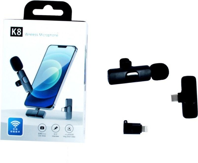 AOKO K8 Wireless Collar Mic iPhone/ipad & Type C Supported Microphone