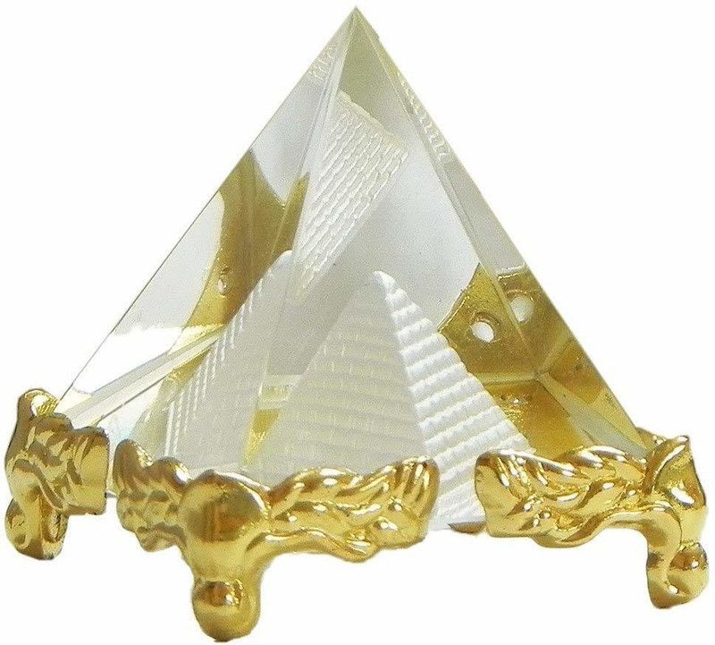Bansiwal Crystal Pyramid Colour Feng Shui Prosperity and Positive Energy Brass Yantra  (Pack of 1)