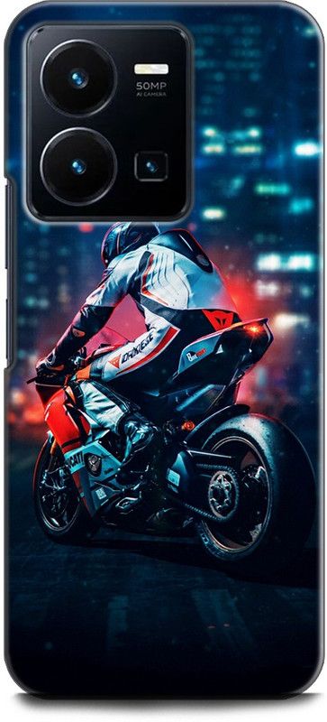 WallCraft Back Cover for Vivo Y35, V2205 BIKE, BIKE LOVER, SUPERBIKE, BIKE RIDER, GO TO RIDE  (Multicolor, Dual Protection, Pack of: 1)