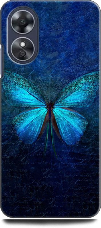 WallCraft Back Cover for OPPO A17, CPH2477 BUTTERFLY, BEAUTIFUL BUTTERFLIES, BLUE BURRERFLY  (Multicolor, Dual Protection, Pack of: 1)