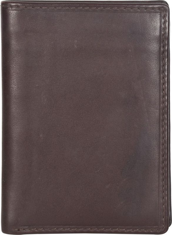 Men & Women Casual, Formal, Travel, Evening/Party Brown Genuine Leather Wallet  (3 Card Slots)