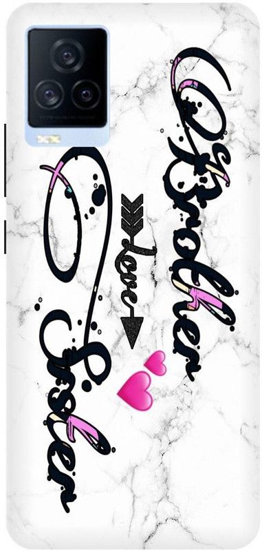 THE NARAYANA COLLECTIONS Back Cover for IQOO 7- V2049A-BHAI,BAHAN,BROTHER,SISTER  (Multicolor, Hard Case, Pack of: 1)