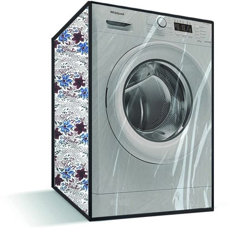 JM Homefurnishings Front Loading Washing Machine Cover  (Width: 73 cm, Maroon, Blue)