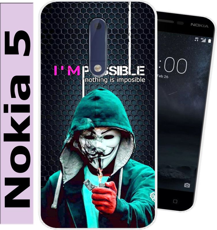 SmartGoldista Back Cover for Nokia 5  (Multicolor, Flexible, Silicon, Pack of: 1)