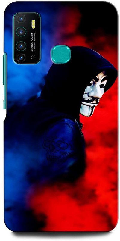 GRAFIQE Back Cover for Infinix Hot 9 Pro DARK SMILE, HACKER, HAIRITAGE, ANIME BOY  (Multicolor, Shock Proof, Pack of: 1)