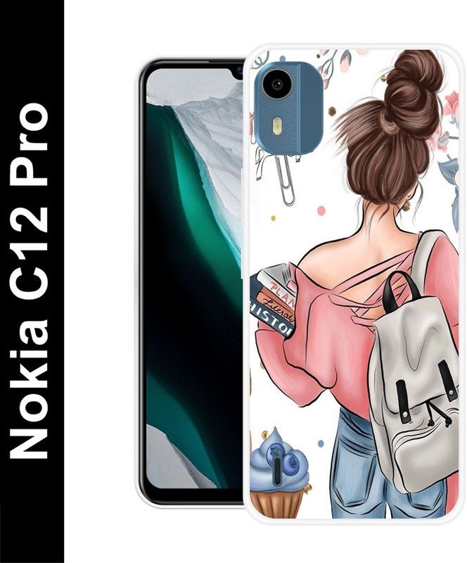 BeauCase Back Cover for Nokia C12 Pro  (Multicolor, Grip Case, Silicon, Pack of: 1)