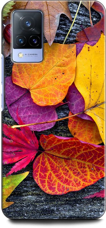 Dronk Back Cover for Vivo V21 5G, V2050 LEAF, TREE LEAF, COLORFULL, COULOUR, STONES, NATURE, TREE  (Multicolor, Dual Protection, Pack of: 1)