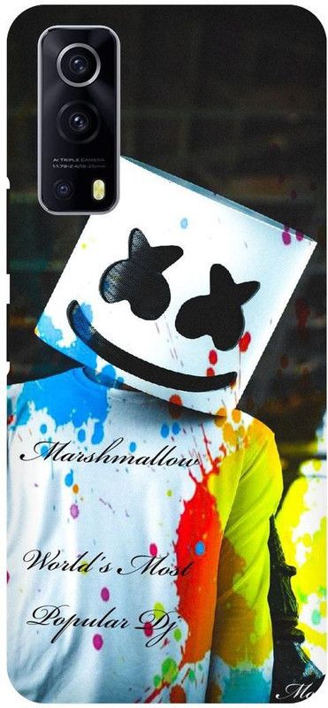 THE NARAYANA COLLECTIONS Back Cover for IQOO Z3- V2073A-MARSHMELLO,MASK,JOKER,MASK,SMILE  (Multicolor, Hard Case, Pack of: 1)