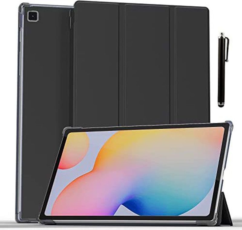 Proelite Flip Cover for Samsung Galaxy Tab S6 Lite 10.4 Inch 2022 SM-P610/P615 Translucent Back with Stylus Pen  (Black, Hard Case, Pack of: 1)