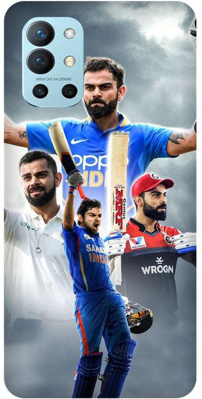 FRONK Back Cover for OnePlus 9R 5G, LE2101, VIRAT, KOHLI, INDIAN, PLAYER, CRICKETER, RCB  (Blue, Hard Case, Pack of: 1)