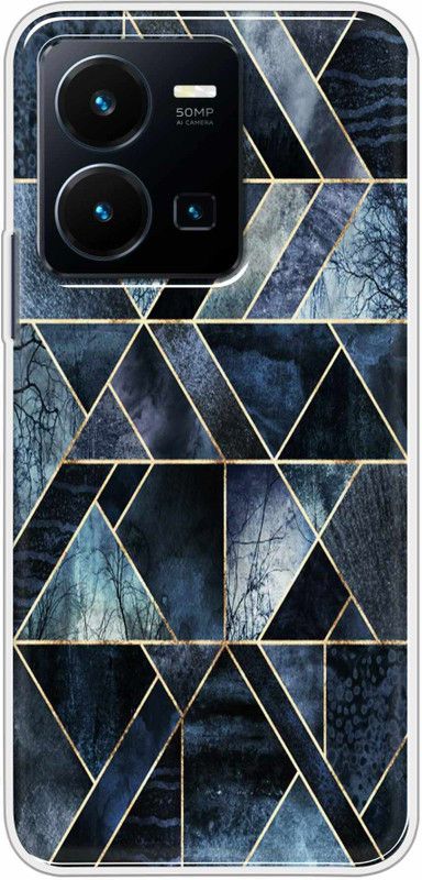 Casemaker Back Cover for Vivo Y35  (Blue, Black, Grip Case, Silicon, Pack of: 1)