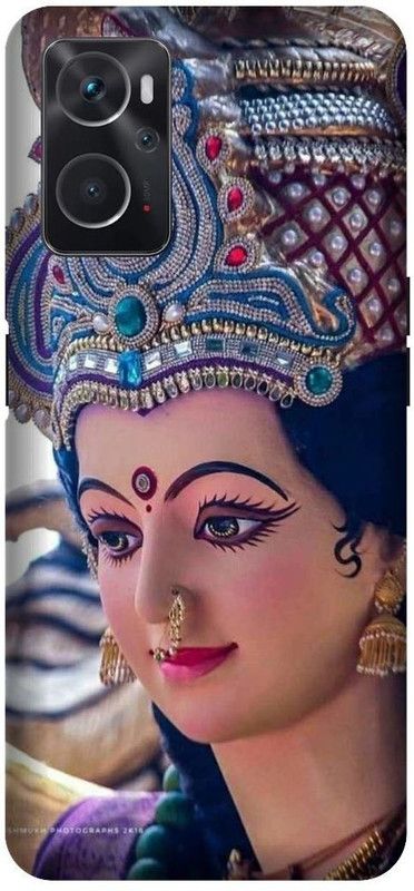 PHONE WALEY.COM Back Cover for OPPO A76 , CPH2375 , Maa Durga,Durga mata,Printed back cover  (Multicolor, Hard Case, Pack of: 1)
