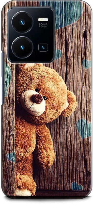 WallCraft Back Cover for Vivo Y35, V2205 TEDDY, CUTE TEDDY, TEDDY BEAR, LOVE, HEART  (Multicolor, Dual Protection, Pack of: 1)