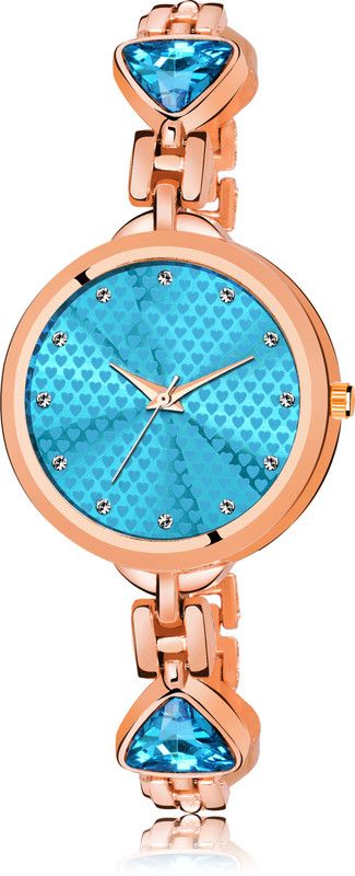 Analog Watch - For Women Blue Diamonds Studded LR281