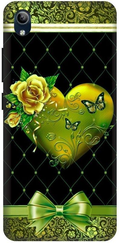 PHONE WALEY.COM Back Cover for VIVO Y91i , VIVO 1820 ,Flower, Red Roses,Abstract,Texture,Colourful Love Couples,Printed  (Green, Hard Case, Pack of: 1)