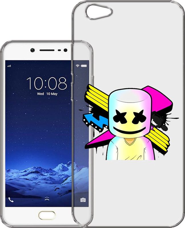 HANIRY Back Cover for Vivo V5 / 1601 back cover / MARSHMELLOW CARTOON / Designer / PNG_11  (Multicolor, Flexible, Silicon, Pack of: 1)