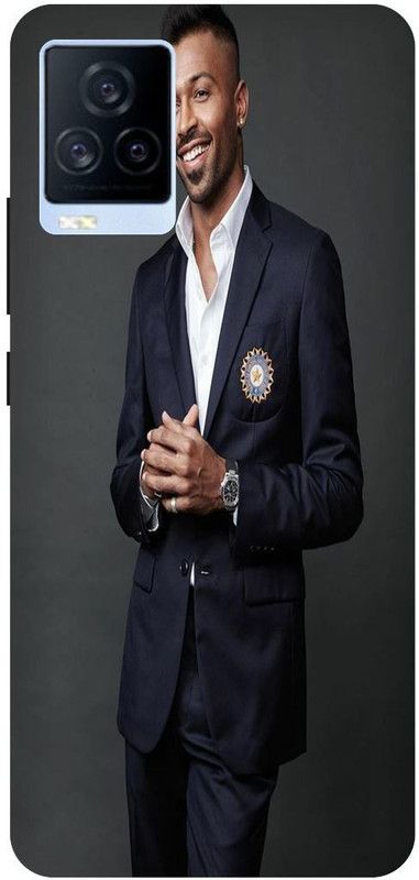 THE NARAYANA COLLECTIONS Back Cover for IQOO 7- V2049A-HARDIK,PANDYA,INDIAN,CRICKETER,IPL  (Multicolor, Hard Case, Pack of: 1)