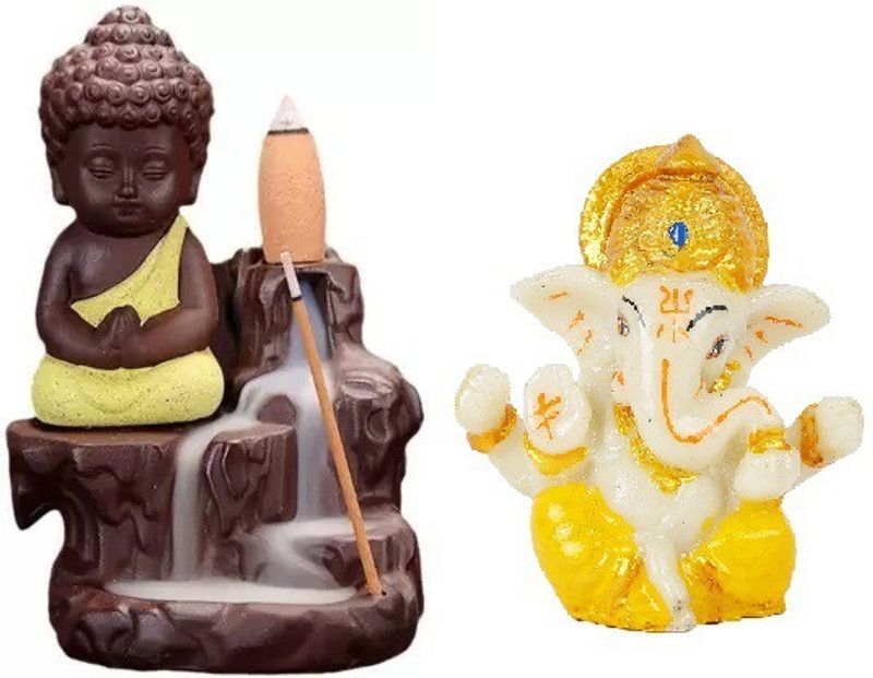 YTM Stoneware Incense Holder Set  (Yellow)