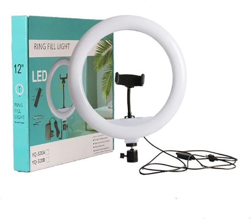 ADZOY PREMIUM PROFESSIONAL Ring Light 12" (30cm) With 300 LED, 30W Dimmable LED Ring Light up to 10 Brightness Level and 3 Light Mode Ring Flash  (White)