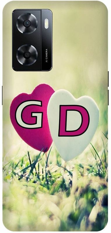 Dimora Back Cover for OPPO A57, G LOVES D NAME G NAME D LETTER ALPHABET G LOVE D NAME  (Multicolor, Hard Case, Pack of: 1)