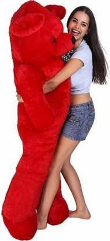MentalLook Cute bootsy Red 120.2 Cm 4 feet Huggable And Loveable For Gift To Someone Special Teddy Bear - 120.2 cm (Red) - 120.2 cm  (Red)