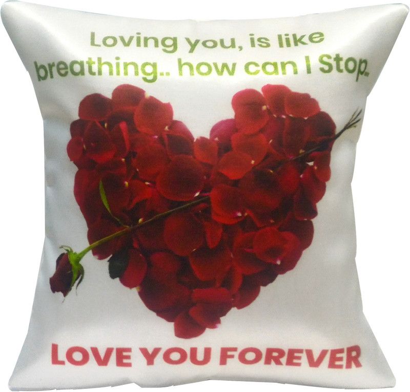 Natali Traders Microfibre Printed Decorative Cushion Pack of 1  (White)