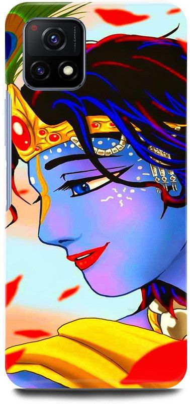 play fast Back Cover for Vivo Y72 5G, V2060 KRISHAN, KRISHNA, ART, KANHAIYA  (Blue, Hard Case)